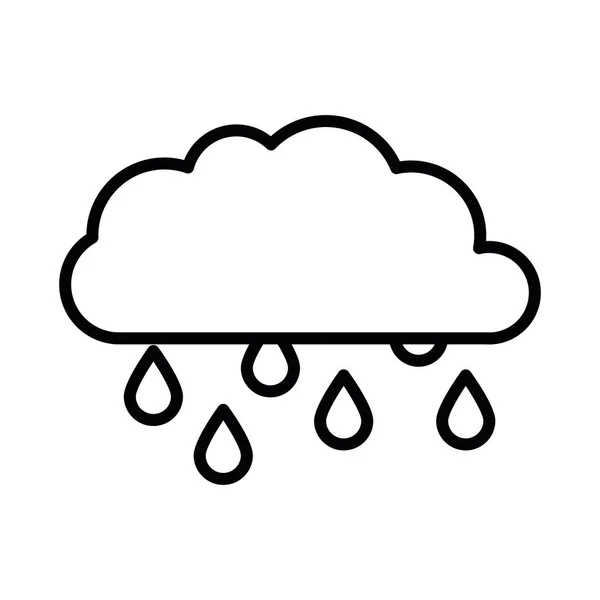 Isolated cloud and rain vector design — Stock Vector