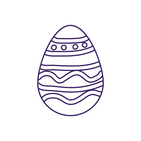Happy easter egg line vector design — Stock Vector