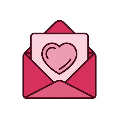 İzole edilmiş aşk kartı doldurma vektör tasarımı