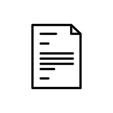 İzole edilmiş belge çizgisi vektör tasarımı