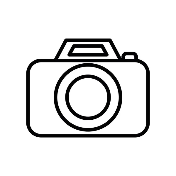 Conception vectorielle de ligne d'icône de caméra isolée — Image vectorielle