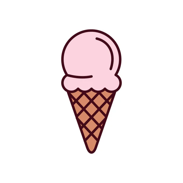 Verão e delicioso design de preenchimento de sorvete — Vetor de Stock