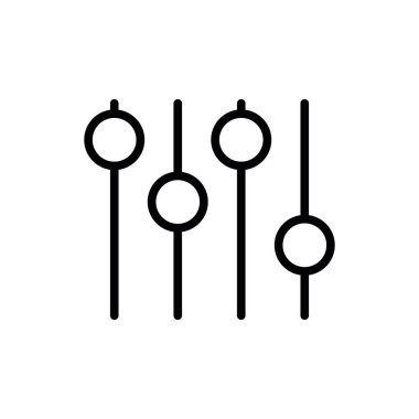 İzole müzik çubukları vektör çizgisi tasarımı