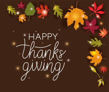 Mutlu Şükran günü vektör tasarımı