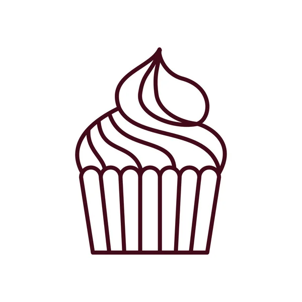 Isolated cupcake icon line design — Stock Vector