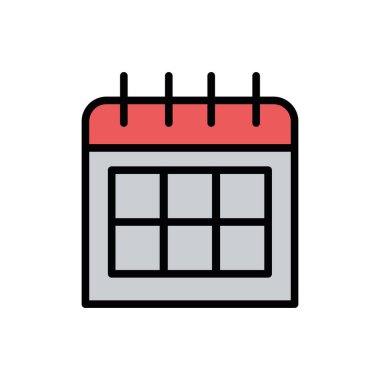 İzole takvim dolum vektör tasarımı
