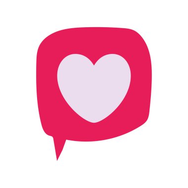 İzole kalp kabarcık vektör tasarımı