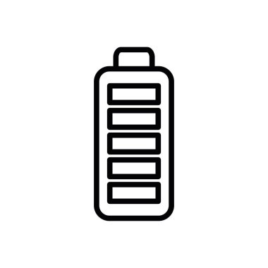 İzole pil simgesi vektör çizimi