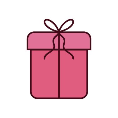 Ayrı hediye ikonu doldurma vektör tasarımı