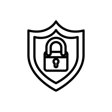 İzole edilmiş asma kilit çizgisi vektör tasarımı