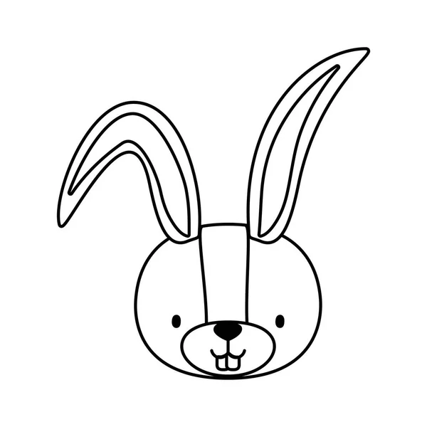Desenho vetorial de desenhos animados de coelho isolado —  Vetores de Stock