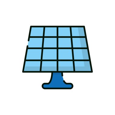 İzole ekoloji ve biyolojik güneş paneli vektör tasarımı