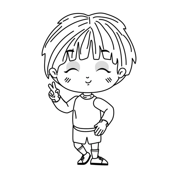 Isolated boy cartoon vector design — Stock Vector