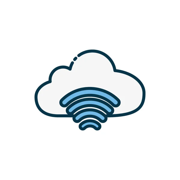 Изолированный Wi-Fi и вектор облаков — стоковый вектор
