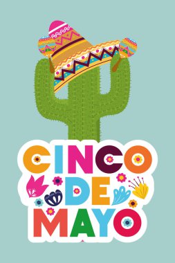 Cinco de mayonez vektör tasarımı