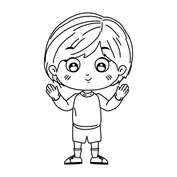 Isolated boy cartoon vector design — Stock Vector