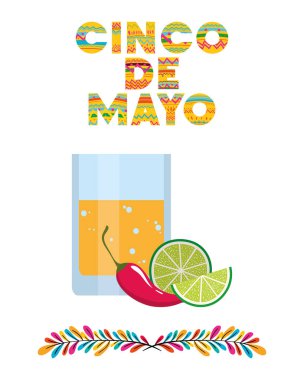 Cinco de mayonez vektör tasarımı