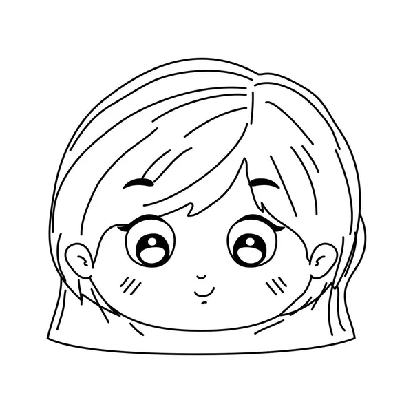 Izolovaná dívka kreslený vektor design — Stockový vektor