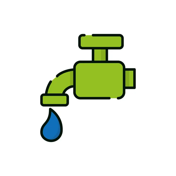 Diseño aislado del vector icono del grifo de agua — Archivo Imágenes Vectoriales