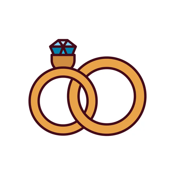 Векторная конструкция обособленного кольца любви — стоковый вектор