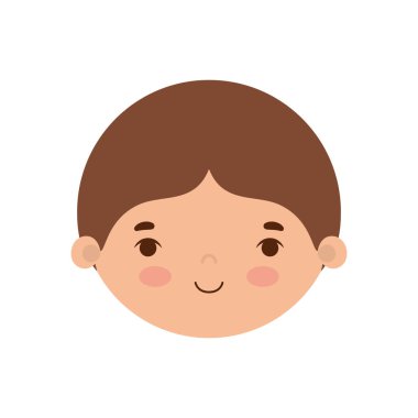 İzole çocuk çizgi film vektör tasarımı