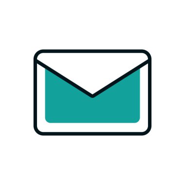 İzole zarf simgesi vektör tasarımı