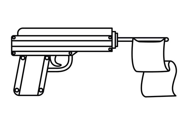 Pistolet de conception vectorielle des droits de l'homme — Image vectorielle