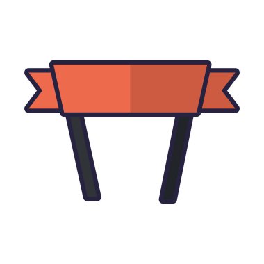 İzole edilmiş parti pankart vektör tasarımı