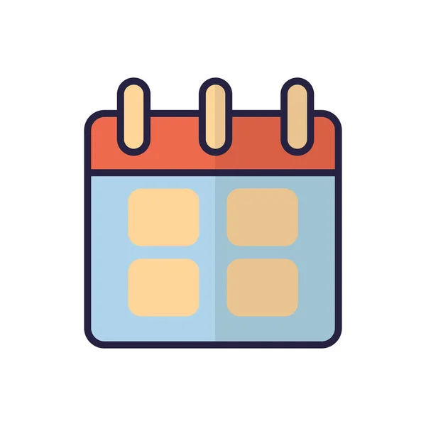 Изолированный векторный дизайн календаря — стоковый вектор