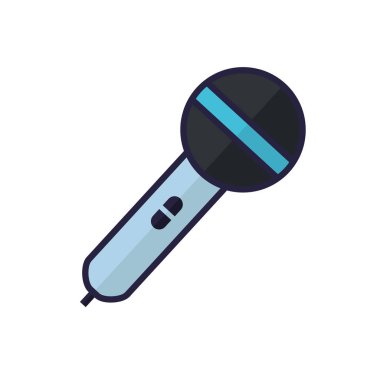 İzole müzik mikrofon vektör tasarımı