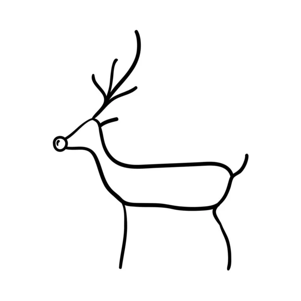 Merry christmas reindeer vector design — Stock Vector