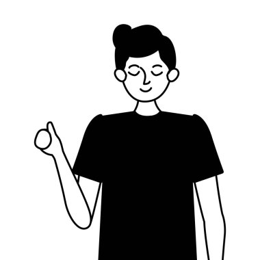 İzole edilmiş Avatar Adam vektör tasarımı