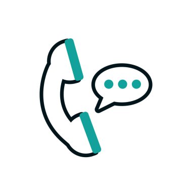 İzole edilmiş klasik telefon simgesi vektör tasarımı