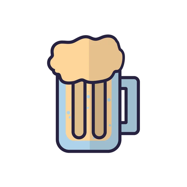 Icono de cerveza aislado diseño vectorial — Vector de stock