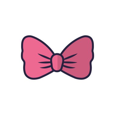 İzole edilmiş papyon ikonu vektör tasarımı