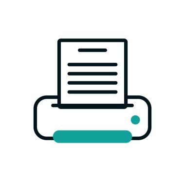 Dijital yazıcı simgesi vektör tasarımı