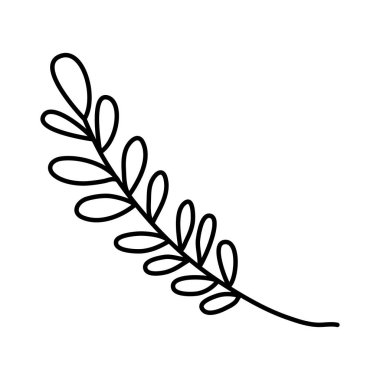 İzole edilmiş yaprak ikonu vektör tasarımı