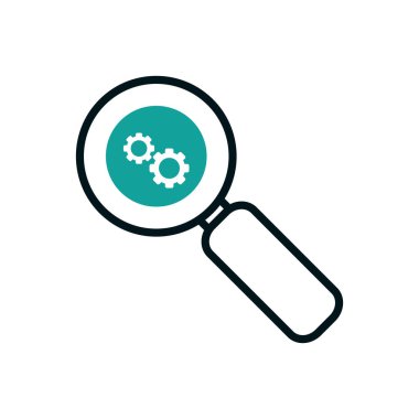 İzole lupe ikon vektör tasarımı