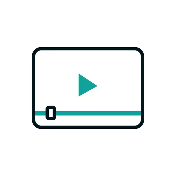 Digitale video afspelen pictogram vector ontwerp — Stockvector