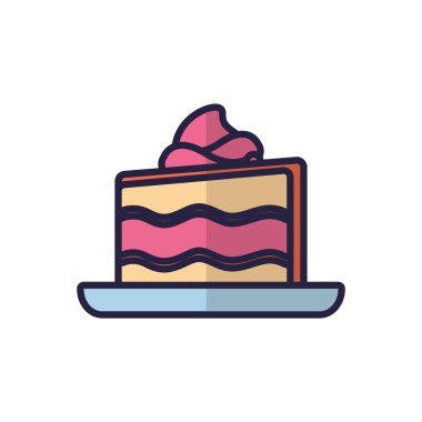 İzole parti pasta vektör tasarımı