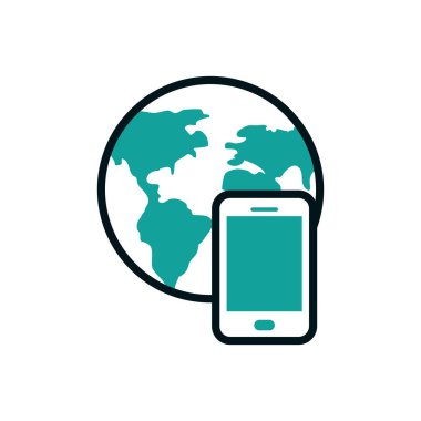 Dijital akıllı telefon simgesi vektör tasarımı