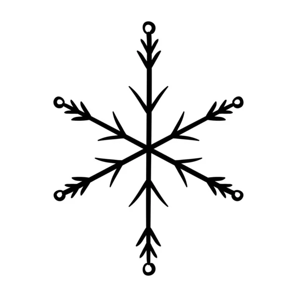 Merry christmas snowflake vector design — Stock Vector