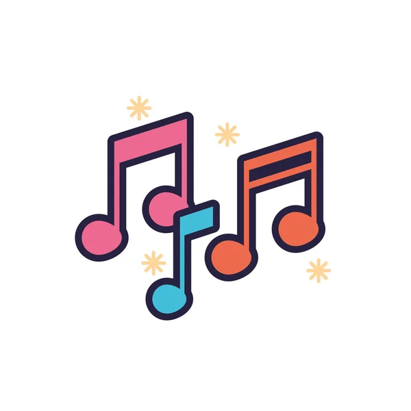 Isolé icône de note de musique design vectoriel — Image vectorielle