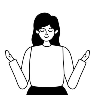 Avatar kadın kişi vektör tasarımı