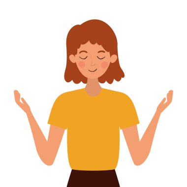 Avatar kadın kişi vektör tasarımı