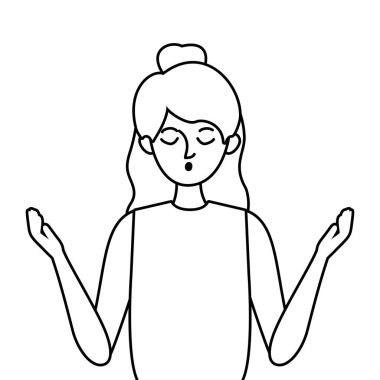 Avatar kadın kişi vektör tasarımı