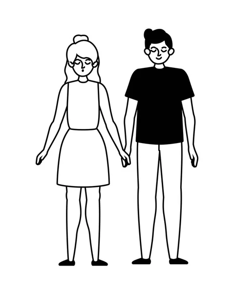 夫妇的妇女和男子矢量设计 — 图库矢量图片