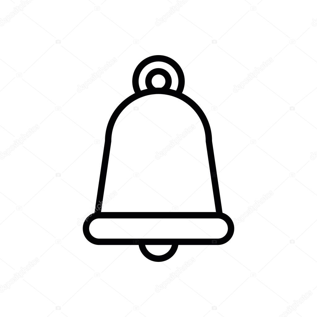 Isolated bell icon line vector design