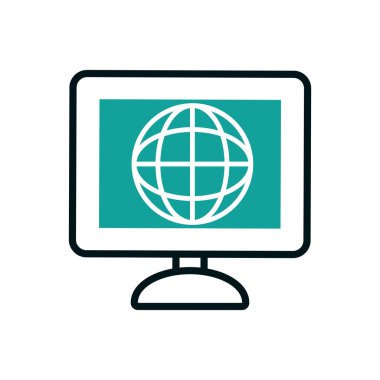 dijital bilgisayar simgesi vektör tasarımı