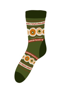 Mutlu noeller çorap vektör tasarımı